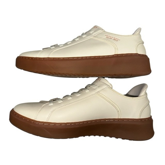 Skechers Slip-ins Mens 10 Shoes Court Break Double Vent Off-White Sneaker 183177 main image 4